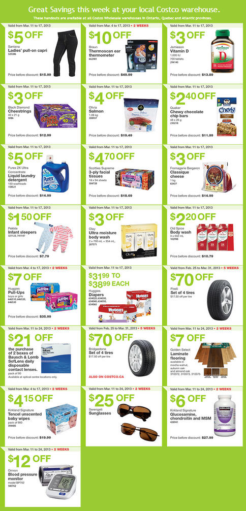 Costco Weekly Handout Instant Savings Coupons EAST (Mar 11-17)