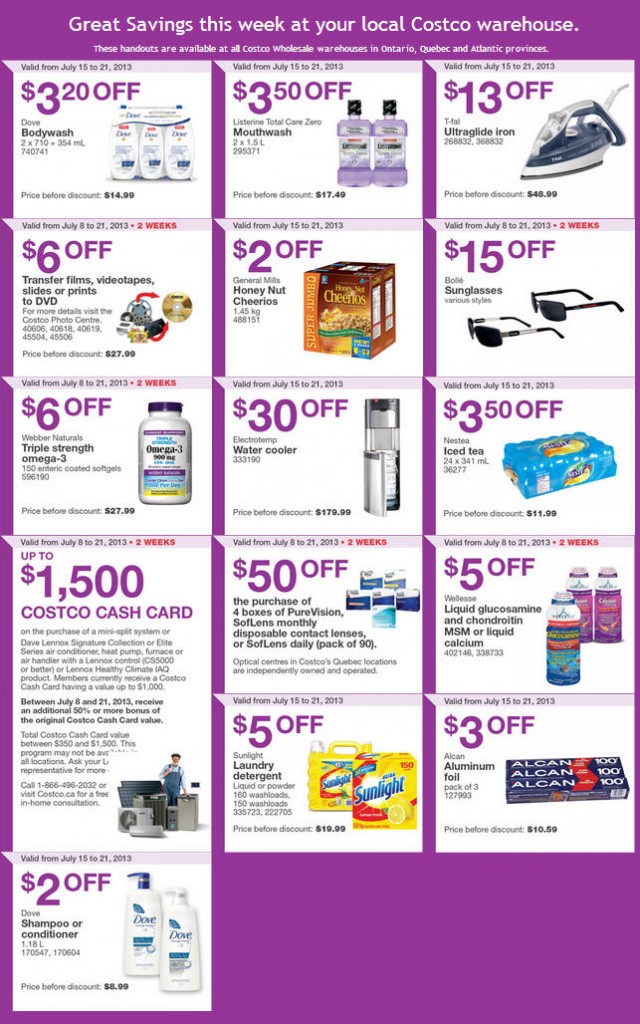 Costco Weekly Handout Instant Savings Coupons EAST (July 15-21)